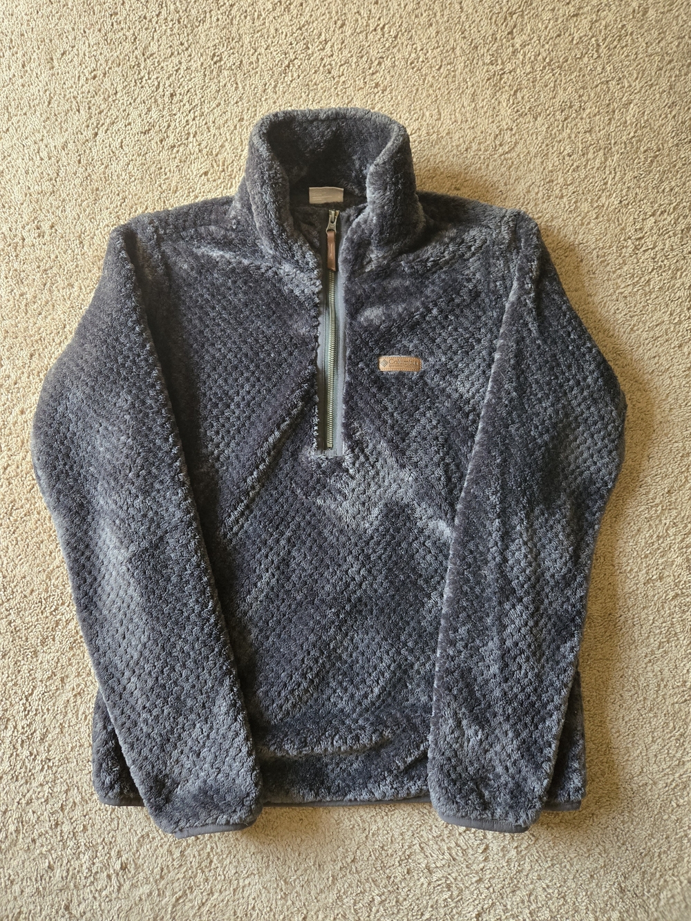 Columbia Fire Side Sherpa 1/4 Zip Fleece Gray L